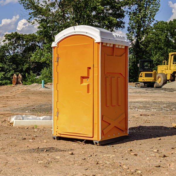 how often are the porta potties cleaned and serviced during a rental period in Mud Butte SD